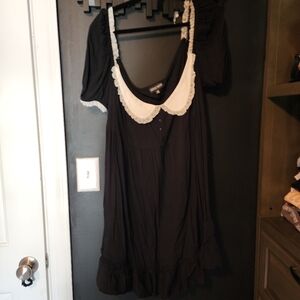 Dollskill Current Mood Plus Size Black Mini Dress 3x